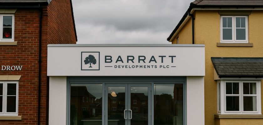 La scritta Barratt sull'entrata di un edificio