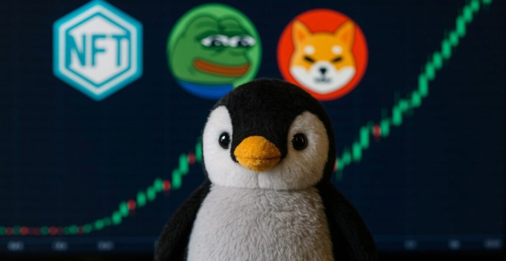 pudgy penguins, nft, meme coin, crypto, pengu, bonk, solana