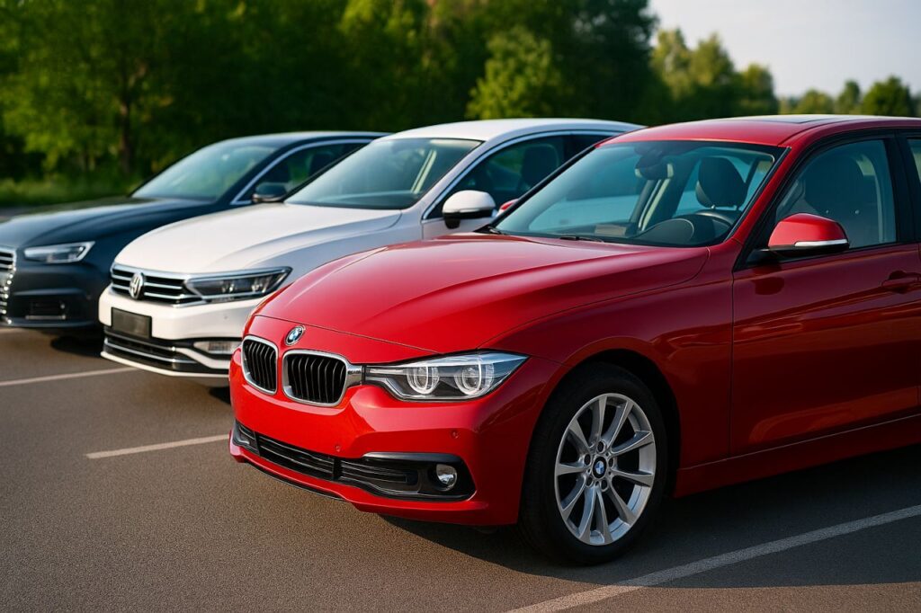 Alcune automobili parcheggiate all'aperto