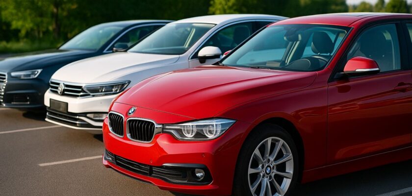 Alcune automobili parcheggiate all'aperto