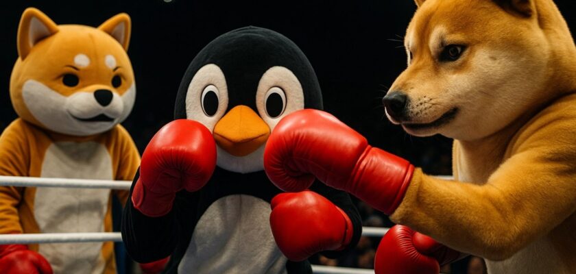 doge, bonk, pengu, meme coin, crypto, criptovalute, cripto, dogecoin, pudgy penguins