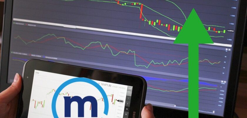 logo Mediolanum e chart di trading