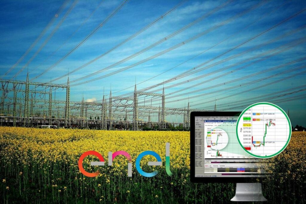 tralicci e logo di Enel
