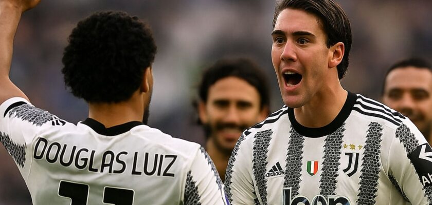 Giocatori di calcio con la maglia della Juventus