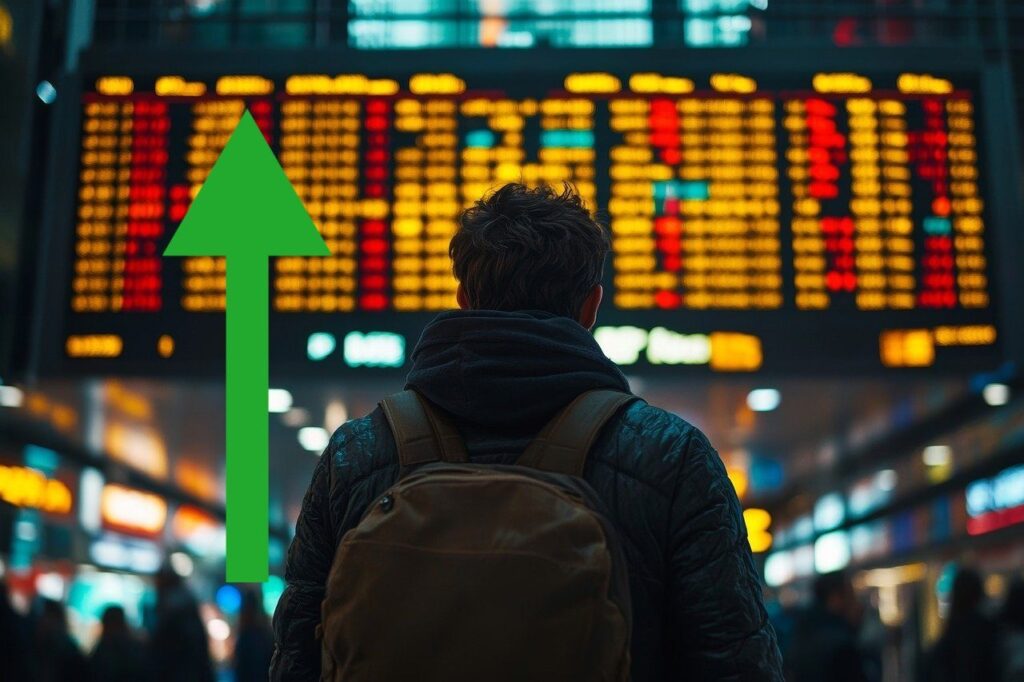 ragazzo che guarda indice di borsa