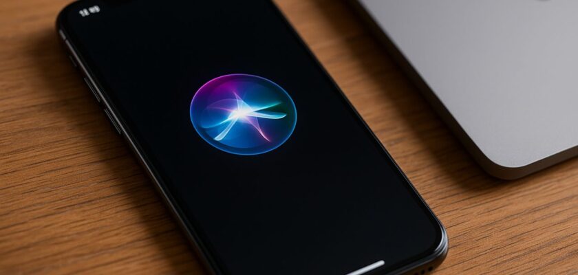 un iPhone con una luce colorata sullo schermo