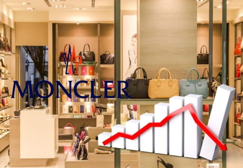 negozio di lusso con logo Moncler