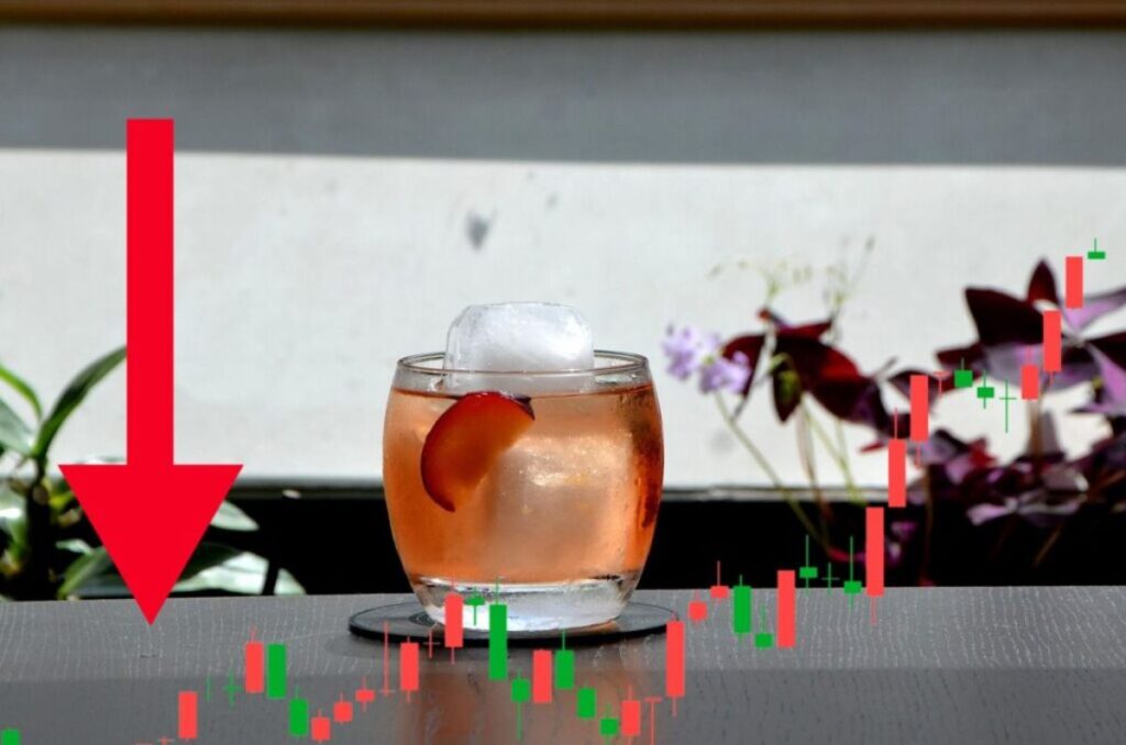 bicchiere con del Campari