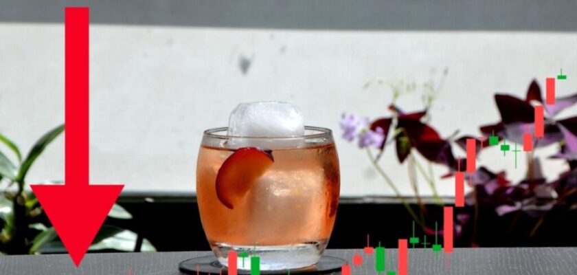 bicchiere con del Campari