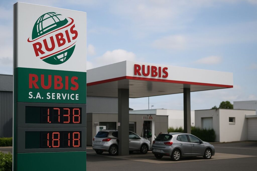 un distributore di carburante con marchio Rubis