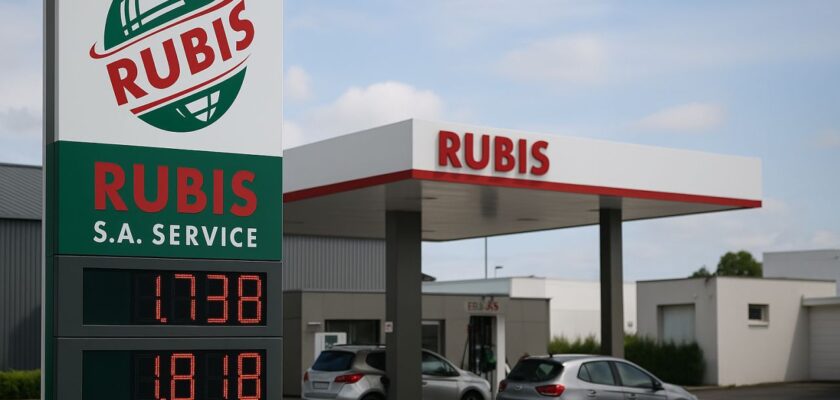 un distributore di carburante con marchio Rubis