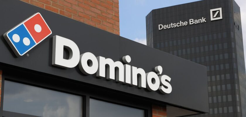 l'insegna Domino's su uno dei punti vendita