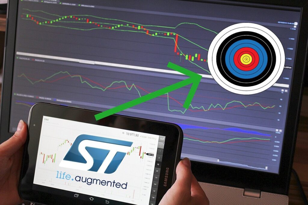 logo di STM su tablet