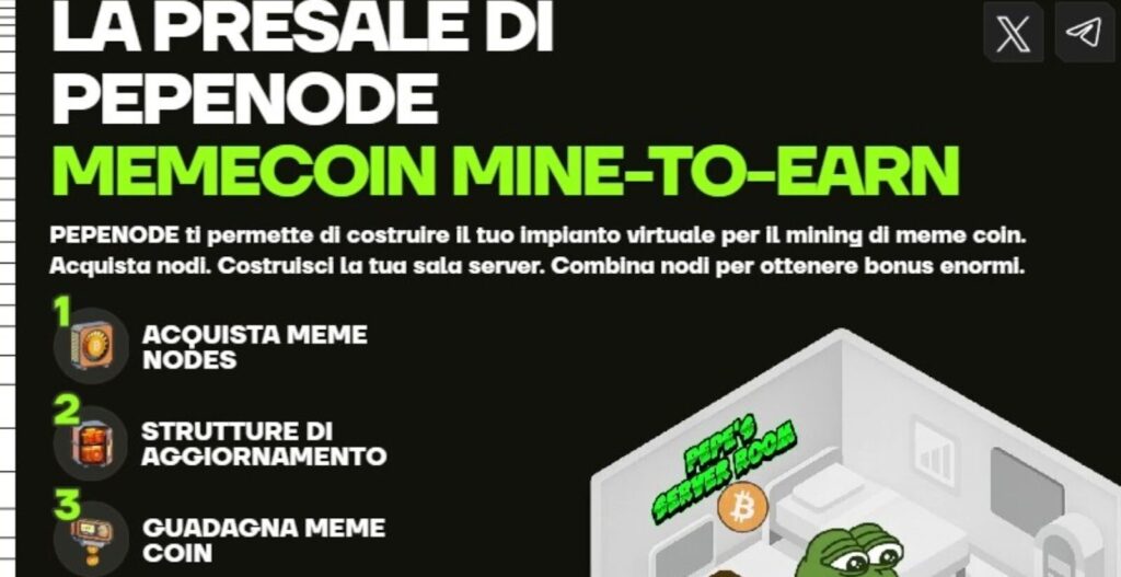 pepenode, pepe, pepe coin, meme coin, crypto, criptovalute, cripto