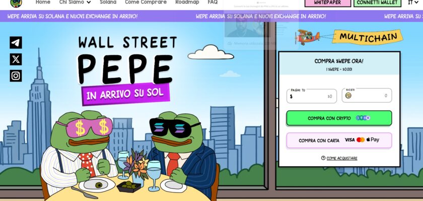 wall street pepe, pepe, pepe coin, meme coin, crypto, cripto, criptovalute, wepe sol, wepe solana, wepe presale