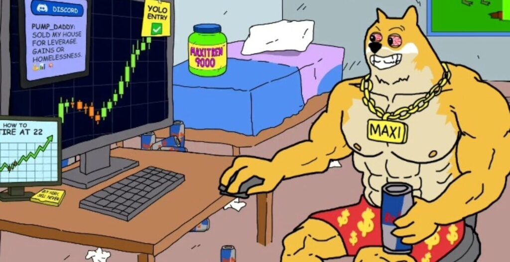 maxi doge, dogecoin, doge, meme coin, crypto, cripto, criptovalute