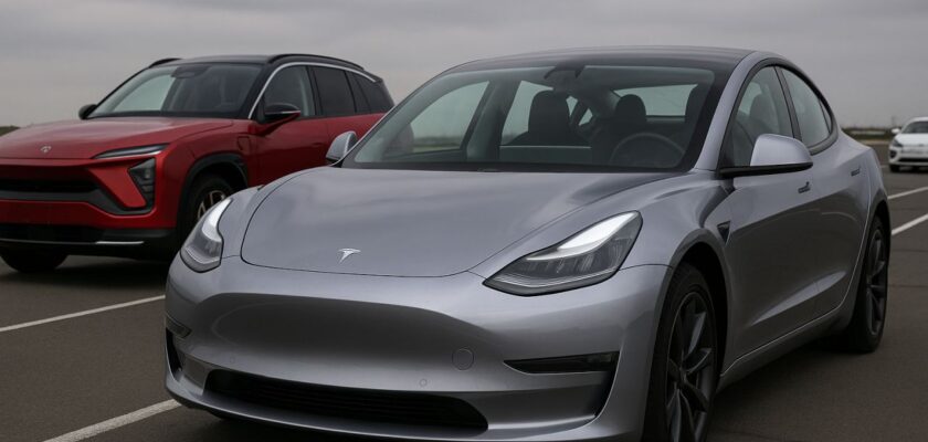 due Tesla parcheggiate una accanto all'altra