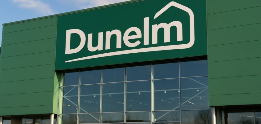 Un edificio con logo e scritta Dunelm in alto sull'entrata