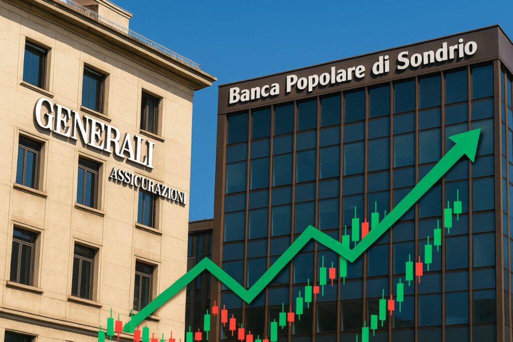 palazzi con insegna BPSO e Generali