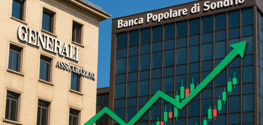 palazzi con insegna BPSO e Generali