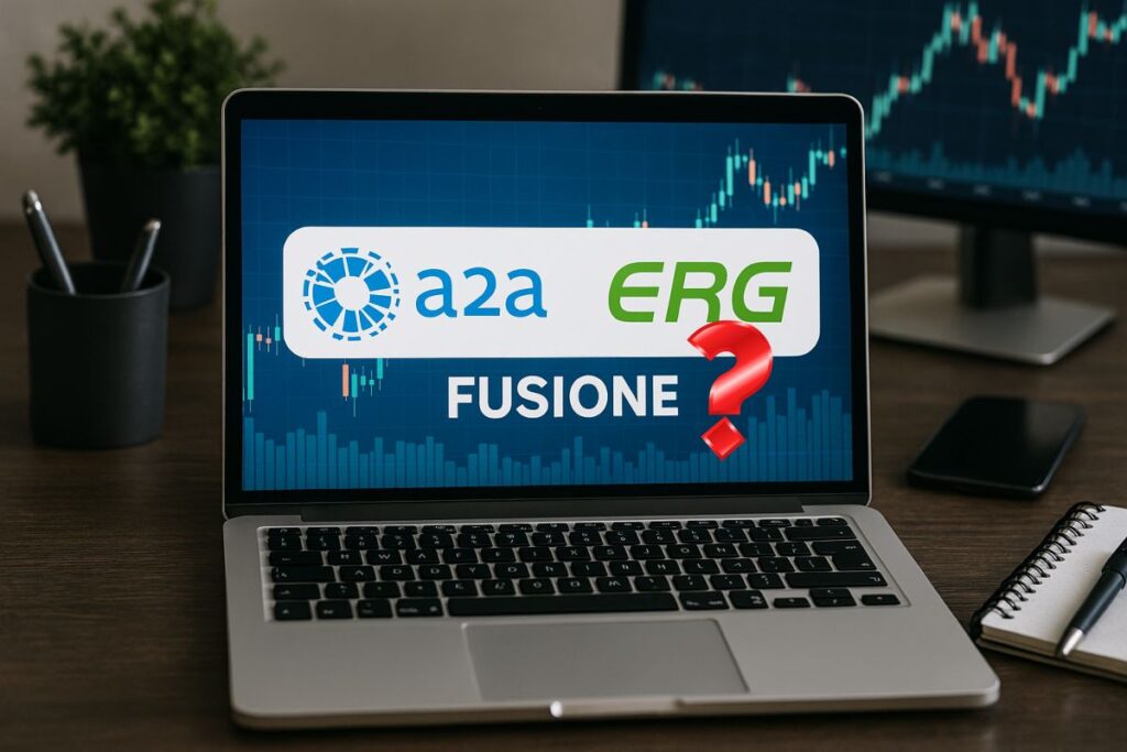 loghi ERG e A2A su laptop