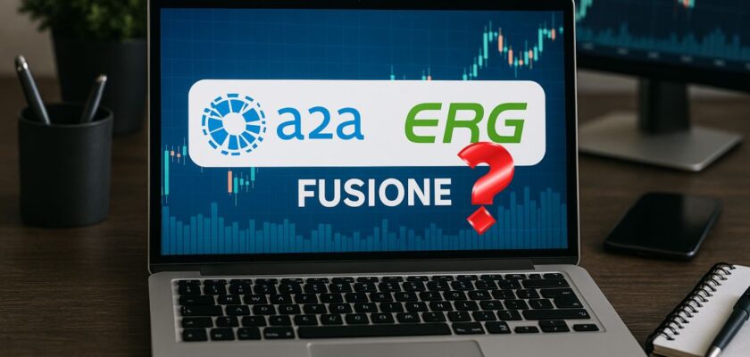 loghi ERG e A2A su laptop